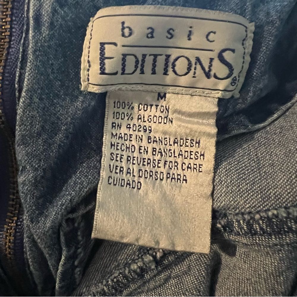 Basic Editions Slate Blue Maxi Dress with Button Front - Picture 6 of 6